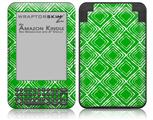 Wavey Green - Decal Style Skin fits Amazon Kindle 3 Keyboard (with 6 inch display)