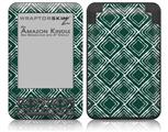 Wavey Hunter Green - Decal Style Skin fits Amazon Kindle 3 Keyboard (with 6 inch display)