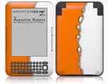 Ripped Colors Orange White - Decal Style Skin fits Amazon Kindle 3 Keyboard (with 6 inch display)