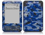 HEX Mesh Camo 01 Blue Bright - Decal Style Skin fits Amazon Kindle 3 Keyboard (with 6 inch display)