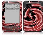 Alecias Swirl 02 Red - Decal Style Skin fits Amazon Kindle 3 Keyboard (with 6 inch display)
