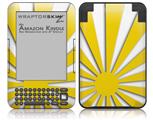 Rising Sun Japanese Flag Yellow - Decal Style Skin fits Amazon Kindle 3 Keyboard (with 6 inch display)