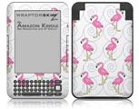 Flamingos on White - Decal Style Skin fits Amazon Kindle 3 Keyboard (with 6 inch display)
