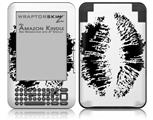 Big Kiss Black on White - Decal Style Skin fits Amazon Kindle 3 Keyboard (with 6 inch display)
