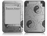Feminine Yin Yang Gray - Decal Style Skin fits Amazon Kindle 3 Keyboard (with 6 inch display)