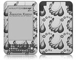 Petals Gray - Decal Style Skin fits Amazon Kindle 3 Keyboard (with 6 inch display)