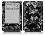 Skulls Confetti White - Decal Style Skin fits Amazon Kindle 3 Keyboard (with 6 inch display)