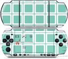 Sony PSP 3000 Decal Style Skin - Squared Seafoam Green