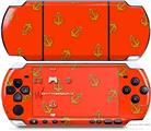 Sony PSP 3000 Decal Style Skin - Anchors Away Red