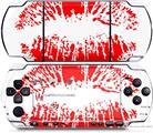 Sony PSP 3000 Decal Style Skin - Big Kiss Lips Red on White