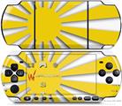 Sony PSP 3000 Decal Style Skin - Rising Sun Japanese Flag Yellow