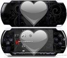 Sony PSP 3000 Decal Style Skin - Glass Heart Grunge Gray