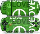 Sony PSP 3000 Decal Style Skin - Love and Peace Green