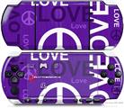 Sony PSP 3000 Decal Style Skin - Love and Peace Purple