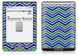 Zig Zag Blue Green - Decal Style Skin (fits 4th Gen Kindle with 6inch display and no keyboard)