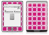Squared Fushia Hot Pink - Decal Style Skin (fits 4th Gen Kindle with 6inch display and no keyboard)