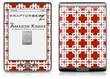 Boxed Red Dark - Decal Style Skin (fits 4th Gen Kindle with 6inch display and no keyboard)