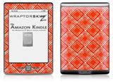Wavey Red - Decal Style Skin (fits 4th Gen Kindle with 6inch display and no keyboard)