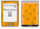 Anchors Away Orange - Decal Style Skin (fits 4th Gen Kindle with 6inch display and no keyboard)