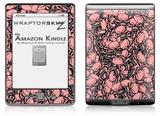 Scattered Skulls Pink - Decal Style Skin (fits 4th Gen Kindle with 6inch display and no keyboard)