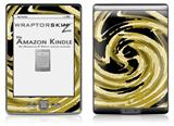 Alecias Swirl 02 Yellow - Decal Style Skin (fits 4th Gen Kindle with 6inch display and no keyboard)