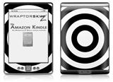 Bullseye Black and White - Decal Style Skin (fits 4th Gen Kindle with 6inch display and no keyboard)