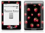 Strawberries on Black - Decal Style Skin (fits 4th Gen Kindle with 6inch display and no keyboard)