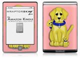 Puppy Dogs on Pink - Decal Style Skin (fits 4th Gen Kindle with 6inch display and no keyboard)