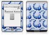 Petals Blue - Decal Style Skin (fits 4th Gen Kindle with 6inch display and no keyboard)