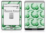Petals Green - Decal Style Skin (fits 4th Gen Kindle with 6inch display and no keyboard)