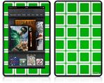 Amazon Kindle Fire (Original) Decal Style Skin - Squared Green