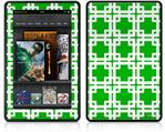 Amazon Kindle Fire (Original) Decal Style Skin - Boxed Green
