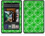 Amazon Kindle Fire (Original) Decal Style Skin - Wavey Green