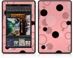 Amazon Kindle Fire (Original) Decal Style Skin - Lots of Dots Pink on Pink