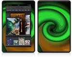 Amazon Kindle Fire (Original) Decal Style Skin - Alecias Swirl 01 Green