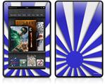 Amazon Kindle Fire (Original) Decal Style Skin - Rising Sun Japanese Flag Blue