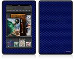 Amazon Kindle Fire (Original) Decal Style Skin - Carbon Fiber Blue