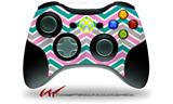 Zig Zag Teal Pink and Gray - Decal Style Skin fits Microsoft XBOX 360 Wireless Controller (CONTROLLER NOT INCLUDED)