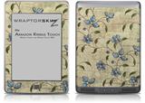 Flowers and Berries Blue - Decal Style Skin (fits Amazon Kindle Touch Skin)