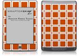 Squared Burnt Orange - Decal Style Skin (fits Amazon Kindle Touch Skin)