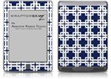 Boxed Navy Blue - Decal Style Skin (fits Amazon Kindle Touch Skin)