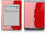 Ripped Colors Pink Red - Decal Style Skin (fits Amazon Kindle Touch Skin)