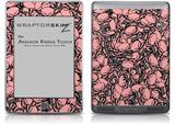 Scattered Skulls Pink - Decal Style Skin (fits Amazon Kindle Touch Skin)