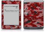 HEX Mesh Camo 01 Red Bright - Decal Style Skin (fits Amazon Kindle Touch Skin)