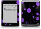 Lots of Dots Purple on Black - Decal Style Skin (fits Amazon Kindle Touch Skin)
