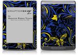 Twisted Garden Blue and Yellow - Decal Style Skin (fits Amazon Kindle Touch Skin)