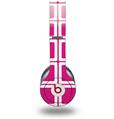 Skin Decal Wrap works with Original Beats Solo HD Headphones Squared Fushia Hot Pink Skin Only (HEADPHONES NOT INCLUDED)