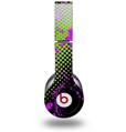 Skin Decal Wrap works with Original Beats Solo HD Headphones Halftone Splatter Hot Pink Green Skin Only (HEADPHONES NOT INCLUDED)