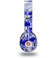 Skin Decal Wrap works with Original Beats Solo HD Headphones Scattered Skulls Royal Blue Skin Only (HEADPHONES NOT INCLUDED)