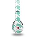 Skin Decal Wrap works with Original Beats Solo HD Headphones Houndstooth Seafoam Green Skin Only (HEADPHONES NOT INCLUDED)